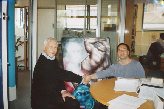 Peter Kyle, the General Director of the Royal Shakespeare Globe Theatre of London with Alexander Kanevsky